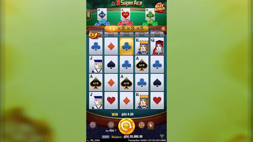 Ảnh bảng biểu tượng & tính năng game 3 Super Ace (slot JILI) chơi tại LC79