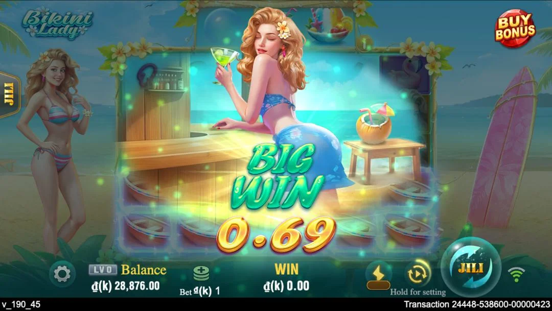 Ảnh giao diện chính game Bikini Lady (slot JILI) chơi tại LC79