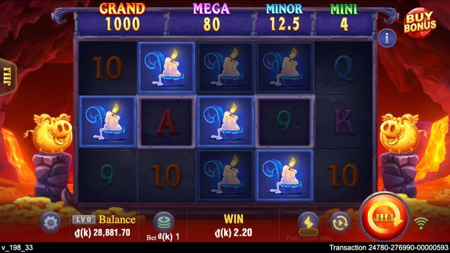 Ảnh màn hình gameplay game Devil Fire Twins (slot JILI) chơi tại LC79