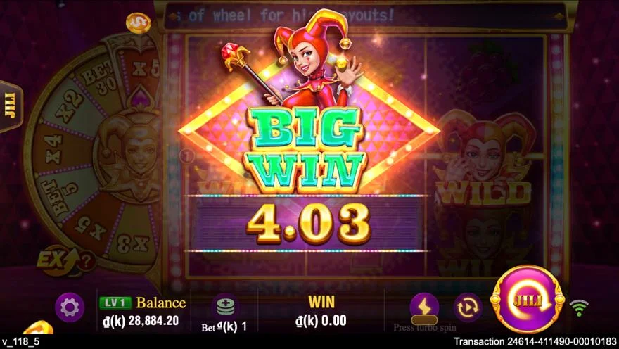 Ảnh màn hình gameplay game Golden Joker (slot JILI) chơi tại LC79