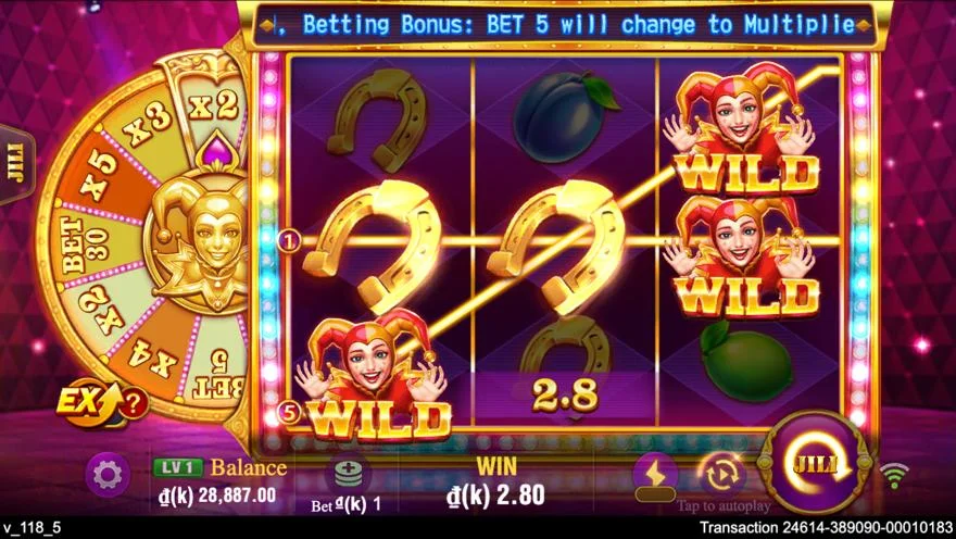 Ảnh bảng biểu tượng & tính năng game Golden Joker (slot JILI) chơi tại LC79
