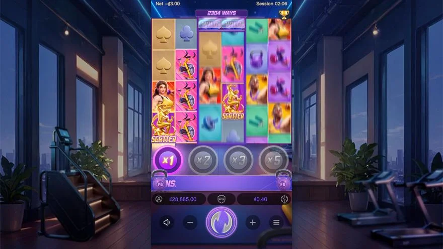 Ảnh bảng biểu tượng & tính năng game Mighty Mania (slot PG) chơi tại LC79