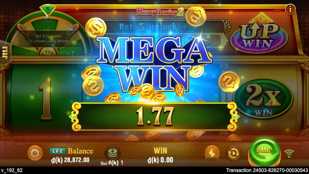 Ảnh giao diện chính game Money Coming 2 (slot JILI) chơi tại LC79