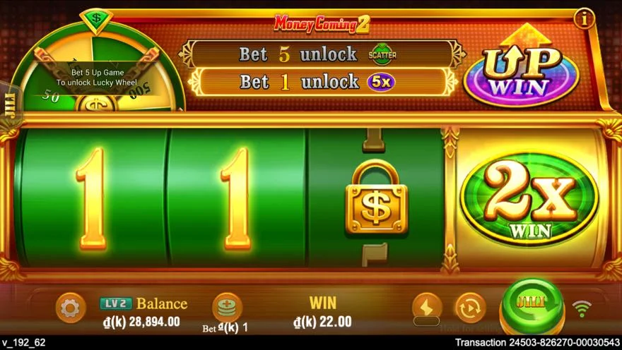 Ảnh màn hình gameplay game Money Coming 2 (slot JILI) chơi tại LC79