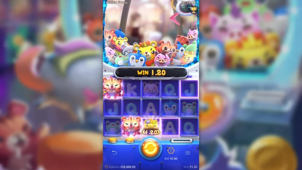 Ảnh giao diện chính game Plushie Frenzy (slot PG) chơi tại LC79