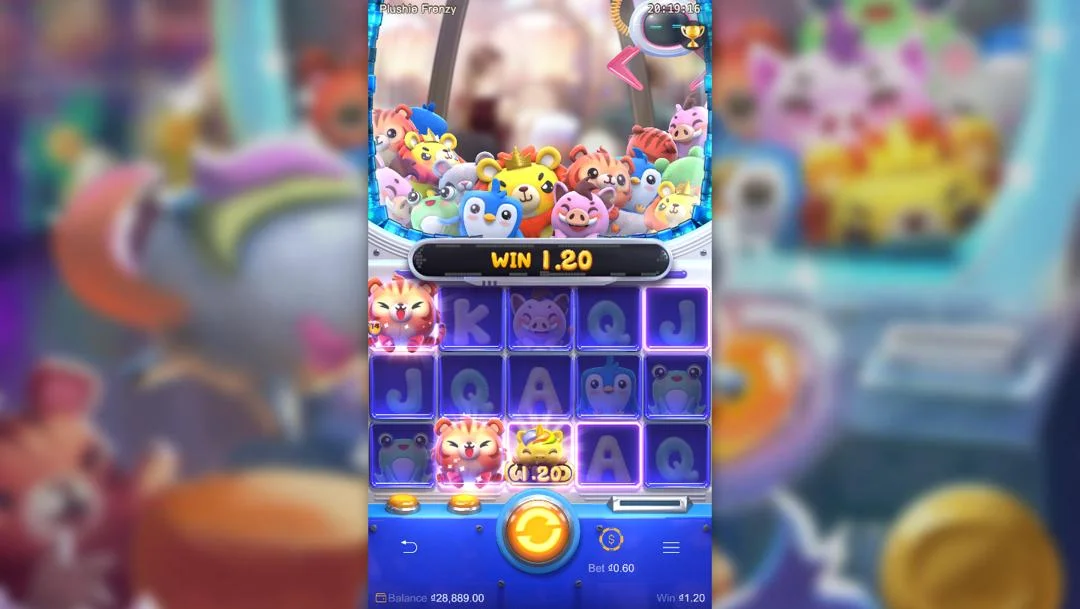 Ảnh giao diện chính game Plushie Frenzy (slot PG) chơi tại LC79
