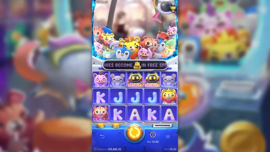 Ảnh bảng biểu tượng & tính năng game Plushie Frenzy (slot PG) chơi tại LC79