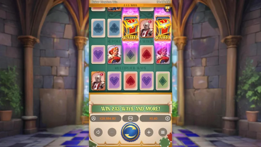 Ảnh giao diện chính game Poker Kingdom Win (slot PG) chơi tại LC79