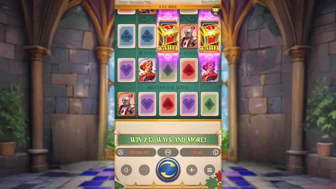 Ảnh giao diện chính game Poker Kingdom Win (slot PG) chơi tại LC79