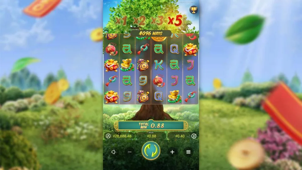 Ảnh giao diện chính game Prosperity Fortune Tree (slot PG) chơi tại LC79