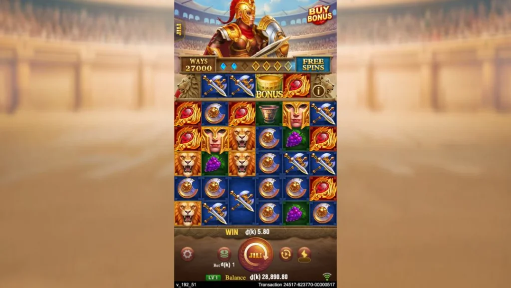 Ảnh giao diện chính game Roma X Deluxe (slot JILI) chơi tại LC79