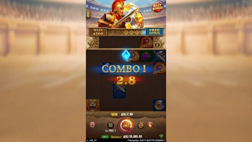 Ảnh bảng biểu tượng & tính năng game Roma X Deluxe (slot JILI) chơi tại LC79