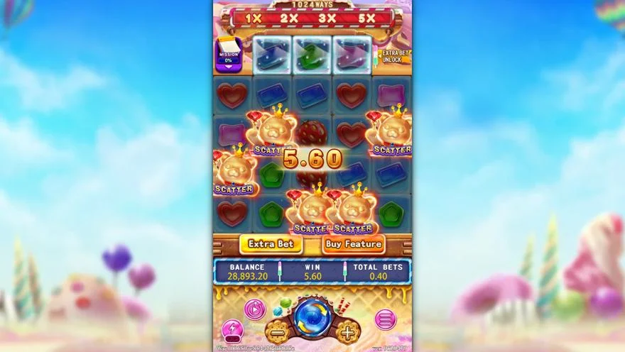 Ảnh màn hình gameplay game SUGAR BANG BANG PLUS (slot FC) chơi tại LC79